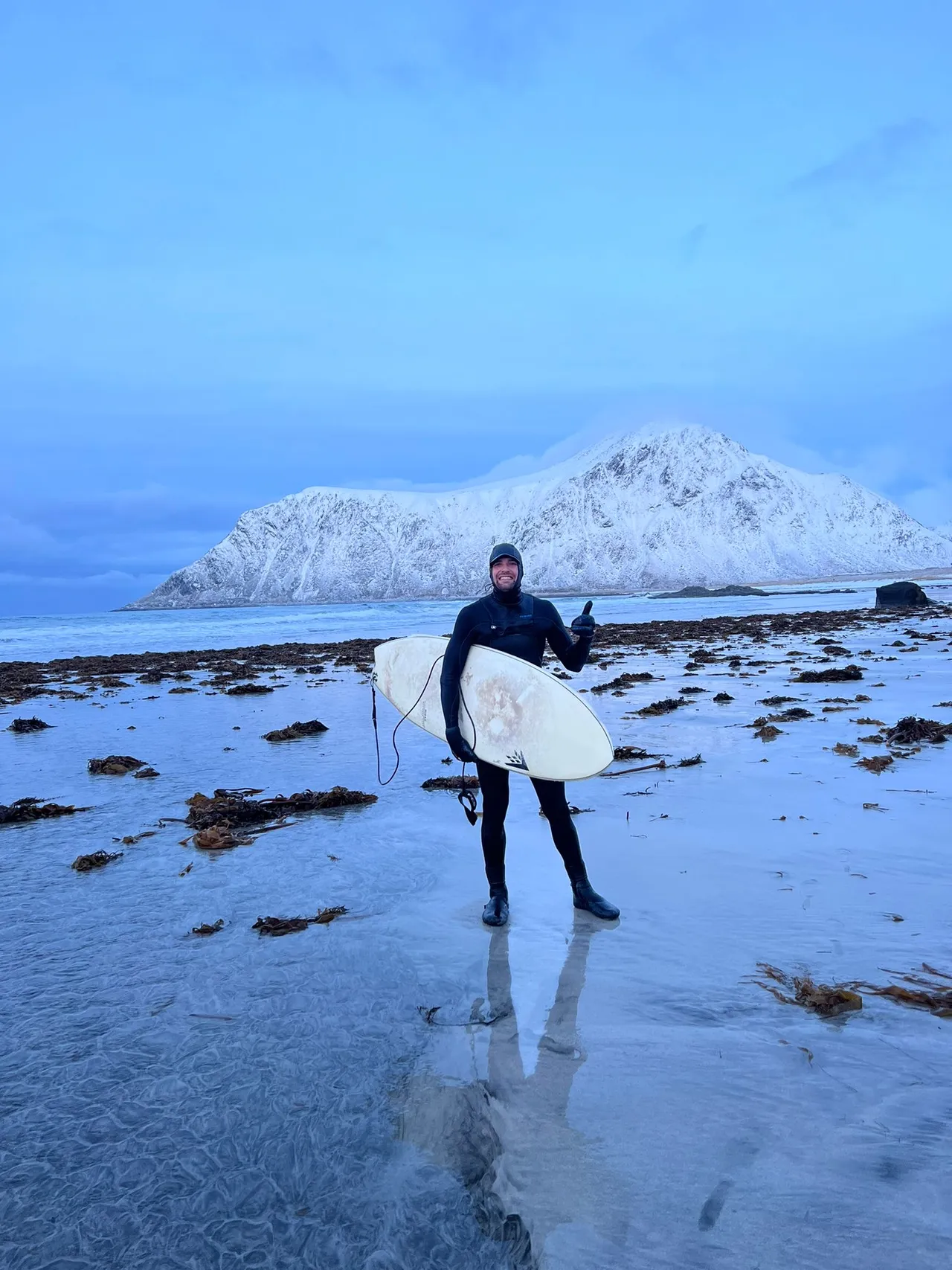Rufus Wiena Arctic surfing among ice and mountains